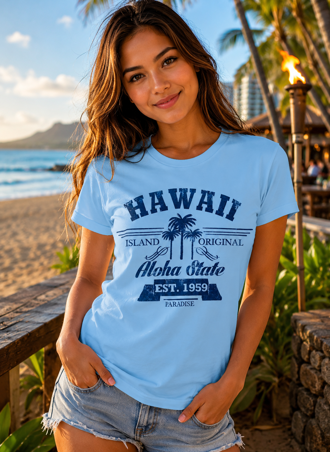 Hawaii Aloha State Cotton T-Shirt