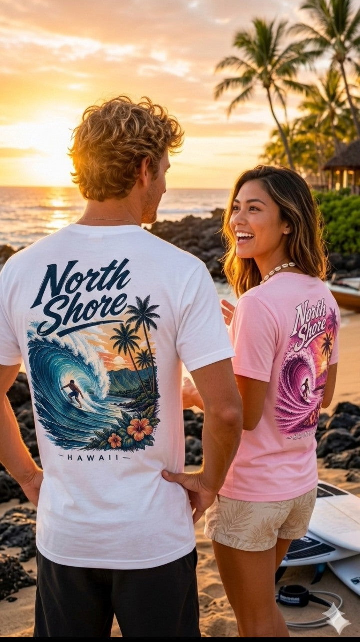 North Shore Hawaii Pink T-Shirt